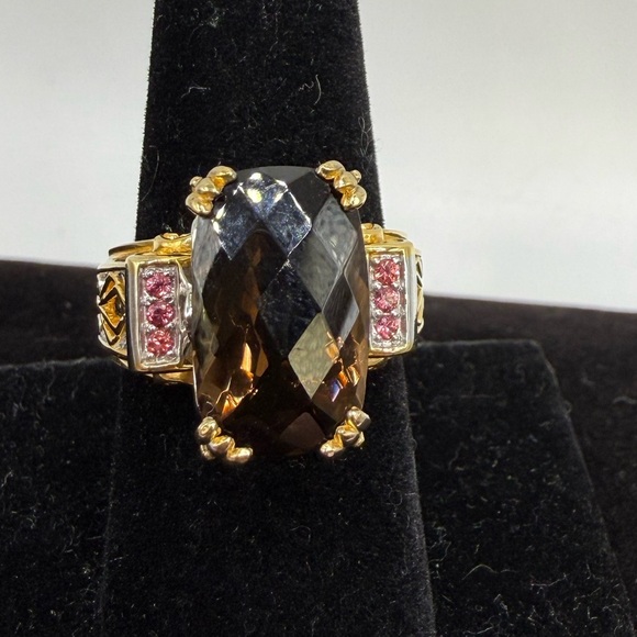 Gems En Vogue Jewelry - Gems En Vogue 925 Smoky Quartz Ring Sz 7.75